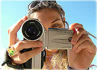 Girl with video camera